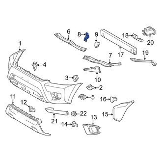 Toyota OE - Bumper Cover Support Rail Clip