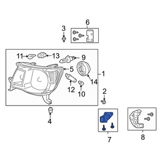 Toyota OE - Right Lower Inner Headlight Bracket