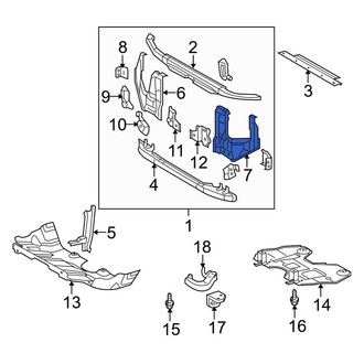 Toyota OE - Front Left Radiator Support Side Panel
