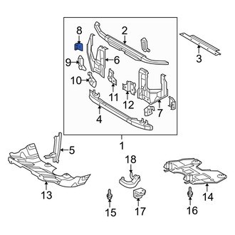 Toyota OE - Right Radiator Support Side Panel Bracket