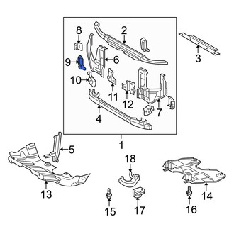 Toyota OE - Left Radiator Support Side Panel Bracket