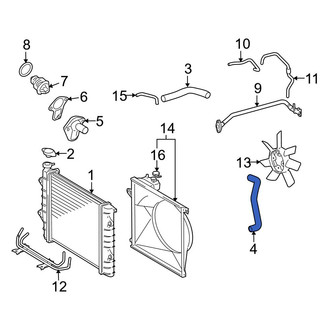 Toyota OE - Lower Radiator Coolant Hose