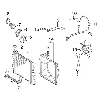 Toyota OE - Cooling - Radiator & Components (2.7L)
