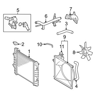 Toyota OE - Cooling - Radiator & Components (4.0L)