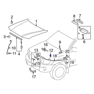 Toyota OE - Hood Prop Rod Retainer