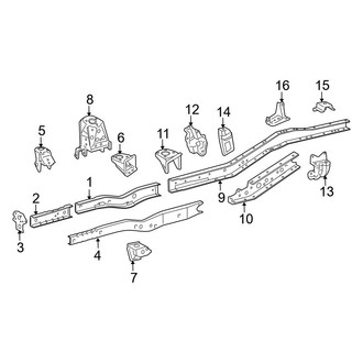 Toyota OE - Frame & Components (With Short Wheelbase), (Regular Cab)
