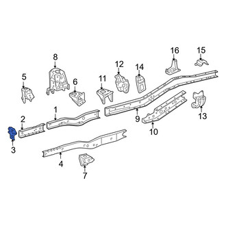 Toyota OE - Front Right Bumper Cover Reinforcement Beam Bracket