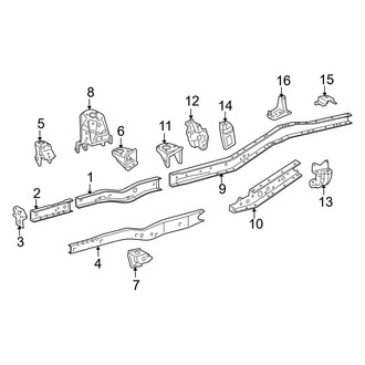 Toyota OE - Frame & Components (Extra Long Wheel Base), (73.5" Bed Double Cab)