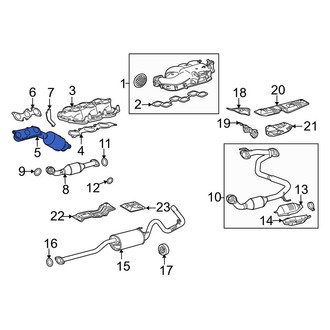 Toyota OE - Right Catalytic Converter with Integrated Exhaust Manifold