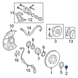 Toyota OE - Front CV Joint Nut