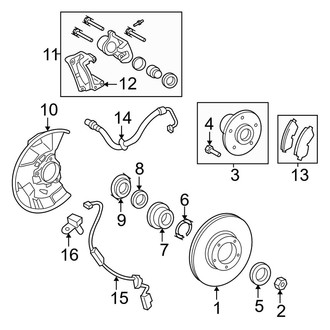 Toyota OE - Front Suspension - Brake Components