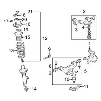 Toyota OE - Front Suspension - Suspension Components (Base Regular Cab / Access Cab RWD)