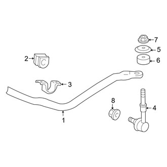 Toyota OE - Front Suspension - Stabilizer Bar & Components
