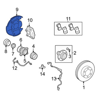 Toyota OE - Front Left Brake Dust Shield