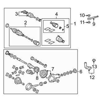 Toyota OE - Front Suspension - Carrier & Front Axles (4WD)