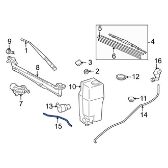 Toyota OE - Front Left Windshield Washer Hose