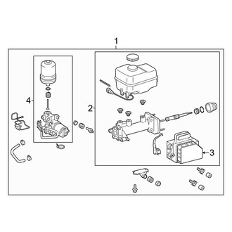 Toyota OE - Cab - Components on Dash Panel (With Hydraulic Booster)