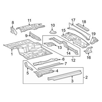 Toyota OE - Cab - Floor (Regular Cab), (Regular Cab)