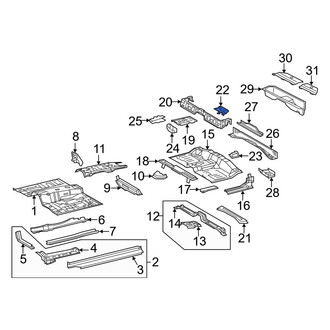 Toyota OE - Rear Left Trunk Floor Access Cover