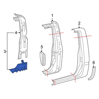 Toyota OE - Left Body B-Pillar Reinforcement
