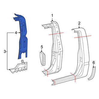 Toyota OE - Left Body B-Pillar Reinforcement