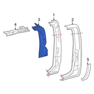 Toyota OE - Left Body B-Pillar Reinforcement