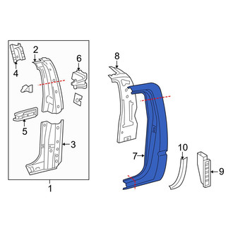 Toyota OE - Left Body C-Pillar