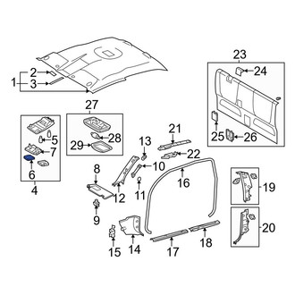 Toyota OE - Right Map Light Lens