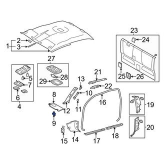 Toyota OE - Sun Visor Holder