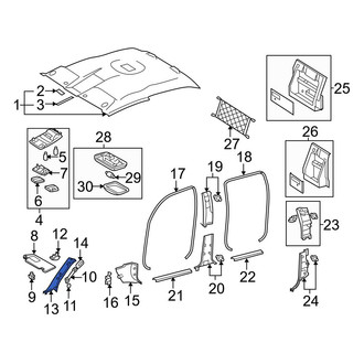 Toyota OE - Left Body A-Pillar Trim Panel