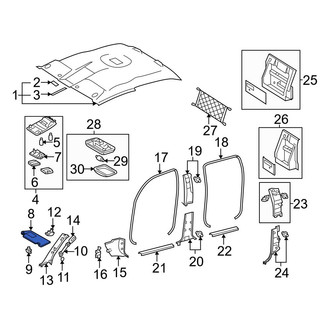 Toyota OE - Left Sun Visor