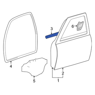 Toyota OE - Front Right Door Window Belt Weatherstrip