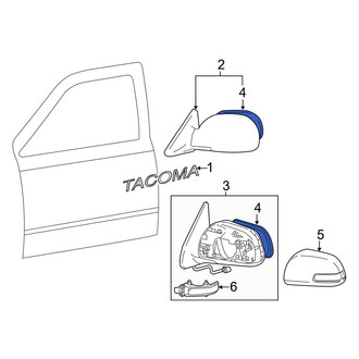 Toyota OE - Front Right Door Mirror Glass