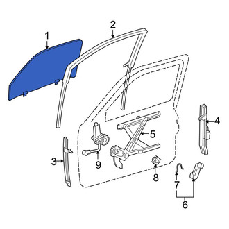 Toyota OE - Front Left Door Glass