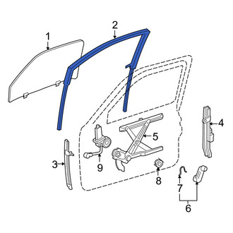 Toyota OE - Front Left Window Channel