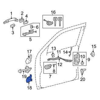 Toyota OE - Front Left Lower Door Hinge