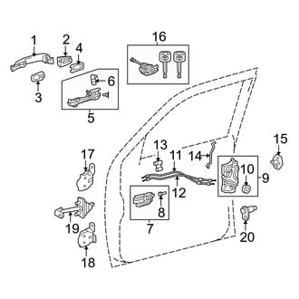 Toyota OE - Front Door - Lock & Hardware