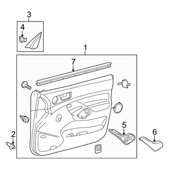 Toyota OE - Front Door - Interior Trim (With Manual Windows)