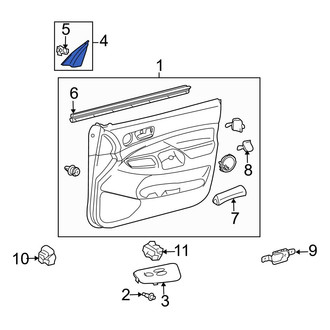 Toyota OE - Front Left Door Mirror Trim Ring