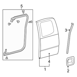 Toyota OE - Rear Door - Door & Components (Access Cab)