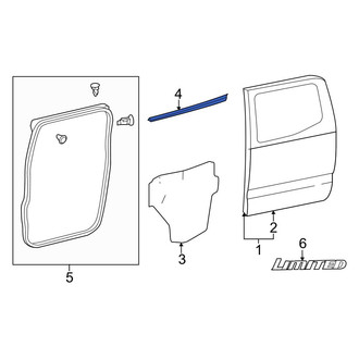 Toyota OE - Rear Right Door Window Belt Weatherstrip