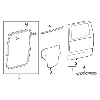 Toyota OE - Rear Door - Exterior Trim