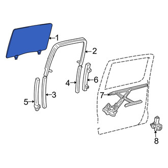 Toyota OE - Front Right Door Glass