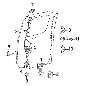 Toyota OE - Rear Door - Lock & Hardware (Access Cab)