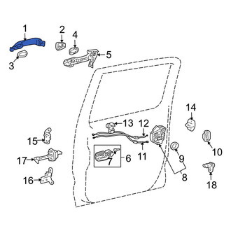 Toyota OE - Rear Outer Exterior Door Handle