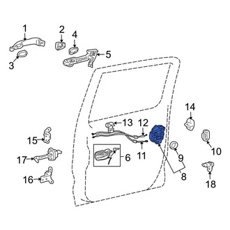 Toyota OE - Rear Left Door Latch Assembly