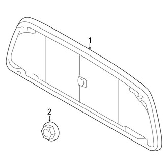 Toyota OE - Back Glass - Glass & Hardware (With Sliding Rear Window)