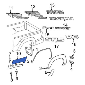 Toyota OE - Rear Left Stone Guard