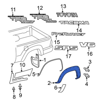 Toyota OE - Rear Left Fender Flare