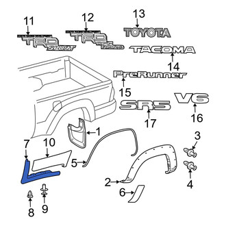 Toyota OE - Rear Left Truck Bed Molding